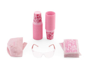 KIT MONOART FLORAL ROSA (VASOS+MASC.+GORRO+GAFAS)