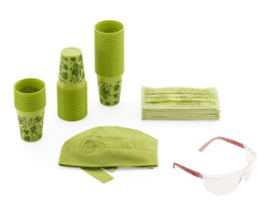 KIT MONOART FLORAL LIMA(VASOS+MASC.+GORRO+GAFAS)