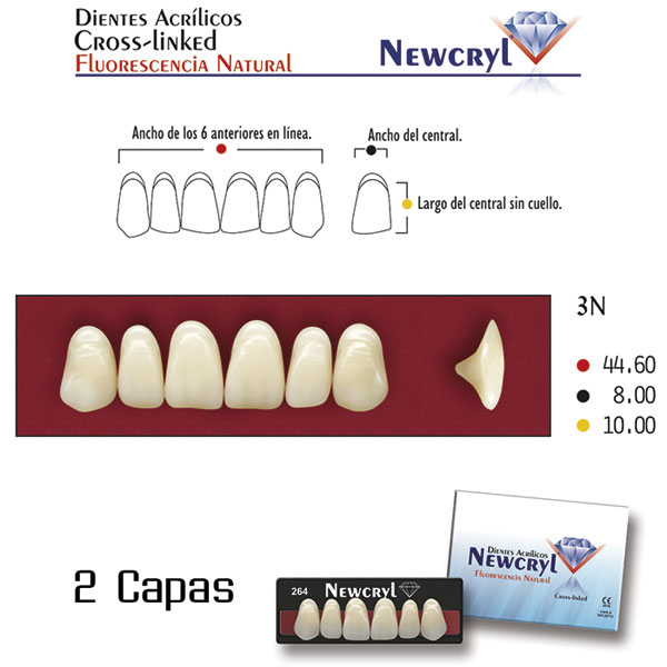 DIENTES NEWCRYL-VITA 3N UP A2 - Dentalis Iberia