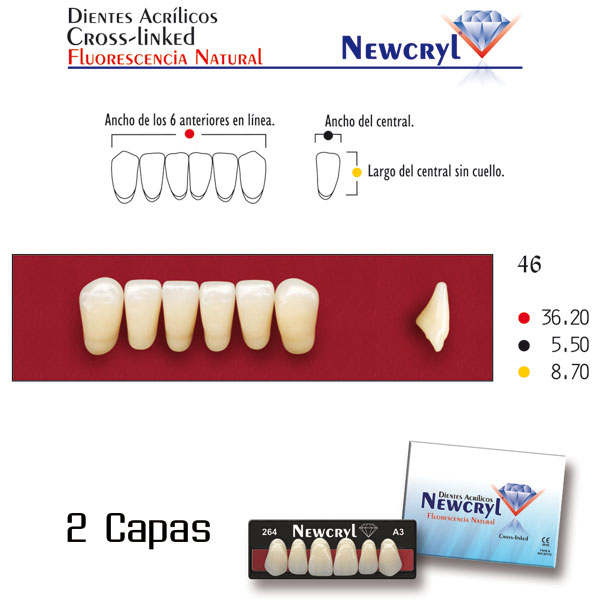 DIENTES NEWCRYL-VITA 46 LO A3 - Dentalis Iberia