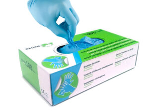 GUANTES NITRILO AZUL X-PEQ. 100u