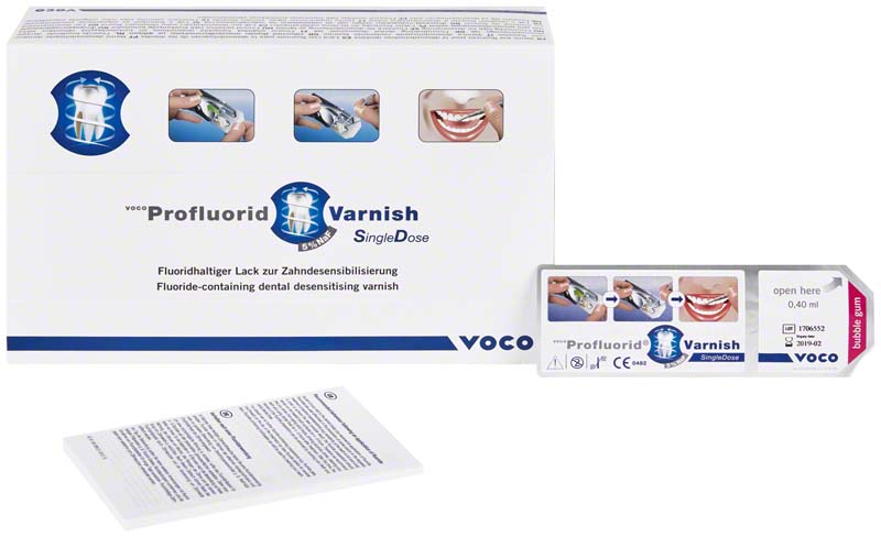 PROFLUORID VARNISH 50X0.40ml. BUBBLE GUM 2238 - Dentalis Iberia