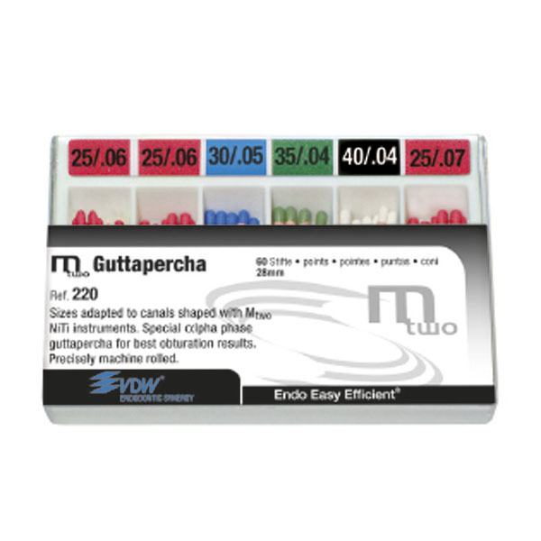 GUTAPERCHA MTWO CONICIDAD .06 Nº40 60u. - Dentalis Iberia