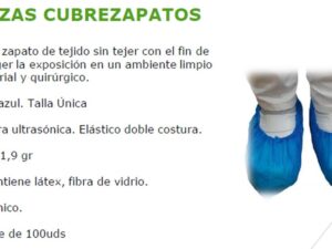 CUBREZAPATOS DESECHABLES ( CALZAS) BOLSA CON 100 UNIDADES