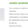 GORROS DESECHABLES BLANCOS BOLSA 100 GORROS
