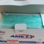 Mascarilla quirúrgica plana verde Caja 50 uds.